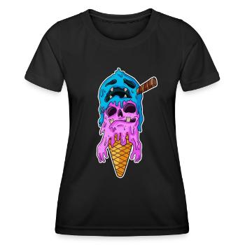 Ice Cream Zombie - T-shirt sport Femme - noir - Devant - AI Model Female 172 light (172cm)