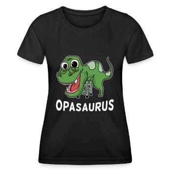 Grandpasaurus Opasaurus Opa Dinosaurier Geschenk - Frauen Funktions-T-Shirt - Schwarz - Vorne - AI Model Female 172 light (172cm)