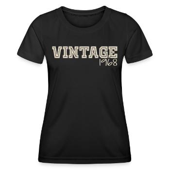Vintage 1968 Original 1968 Retro 1968 Gift 1968 - Women's Functional T-Shirt - black - Front - AI Model Female 172 light (172cm)