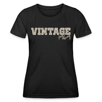 Jahrgang 1969 Original 1969 Retro 1969 Geschenk 1969 - Frauen Funktions-T-Shirt - Schwarz - Vorne - AI Model Female 172 light (172cm)