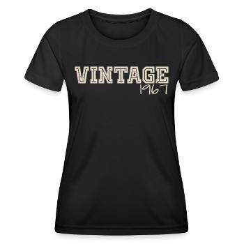 Jahrgang 1967 Original 1967 Retro 1967 Geschenk 1967 - Frauen Funktions-T-Shirt - Schwarz - Vorne - AI Model Female 172 light (172cm)