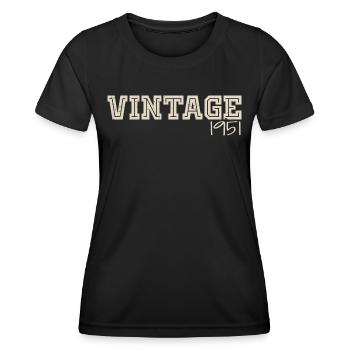 Vintage 1951 Original 1951 Retro 1951 Gift 1951 - Women's Functional T-Shirt - black - Front - AI Model Female 172 light (172cm)