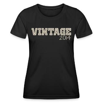 Jahrgang 2014 Original 2014 Retro 2014 Geschenk 2014 - Frauen Funktions-T-Shirt - Schwarz - Vorne - AI Model Female 172 light (172cm)
