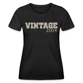 Jahrgang 2004 Original 2004 Retro 2004 Geschenk 2004 - Frauen Funktions-T-Shirt - Schwarz - Vorne - AI Model Female 172 light (172cm)