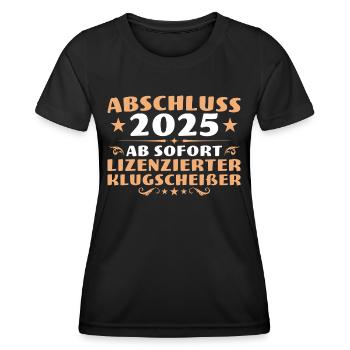 Mittlere Reife bestanden Abschluss 2025 - Frauen Funktions-T-Shirt - Schwarz - Vorne - AI Model Female 172 light (172cm)