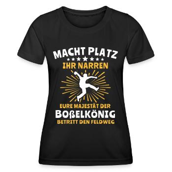 Bosseln Klootschiessen Majestät Boßeln Sprüche - Frauen Funktions-T-Shirt - Schwarz - Vorne - AI Model Female 172 light (172cm)