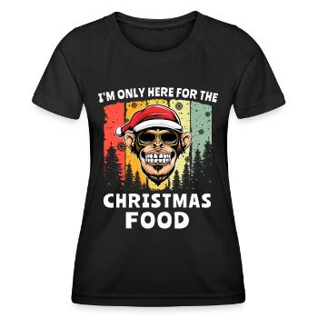 Dictons de Noël Cadeau de Noël Père Noël - T-shirt sport Femme - noir - Devant - AI Model Female 172 light (172cm)