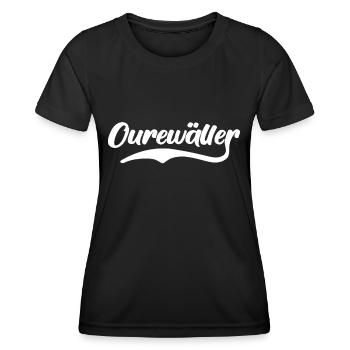 Odenwald Sprüche Odenwälder - Frauen Funktions-T-Shirt - Schwarz - Vorne - AI Model Female 172 light (172cm)