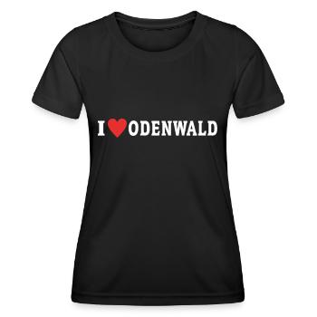 I Love Odenwald Ich Liebe Odenwälder - Frauen Funktions-T-Shirt - Schwarz - Vorne - AI Model Female 172 light (172cm)