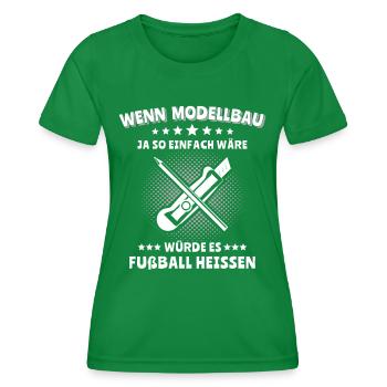 Modellbauer Modellbau Modellbauen - Frauen Funktions-T-Shirt - Kelly Green - Vorne - AI Model Female 172 dark (172cm)