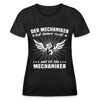 Mechaniker Automechaniker KFZ Mechaniker - Frauen Funktions-T-Shirt - Schwarz - Vorne - AI Model Female 172 light (172cm)