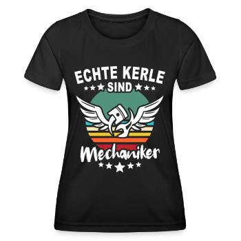 Mechaniker Automechaniker KFZ Mechaniker - Frauen Funktions-T-Shirt - Schwarz - Vorne - AI Model Female 172 light (172cm)