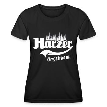Harzer Sprüche Harz Urlaub - Frauen Funktions-T-Shirt - Schwarz - Vorne - AI Model Female 172 light (172cm)