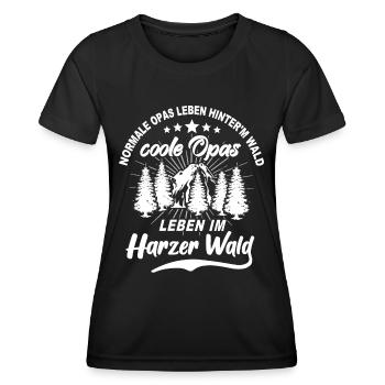Harzer Opa Harz Grossvater - Frauen Funktions-T-Shirt - Schwarz - Vorne - AI Model Female 172 light (172cm)
