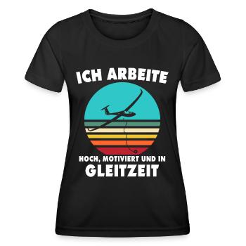 Segelflieger Segelfliegen Segelflug - Frauen Funktions-T-Shirt - Schwarz - Vorne - AI Model Female 172 light (172cm)