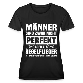 Segelfliegen Segelflug Segelflieger - Frauen Funktions-T-Shirt - Schwarz - Vorne - AI Model Female 172 light (172cm)