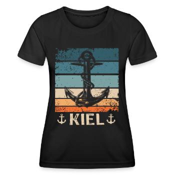 Kiel Spruch Kieler Souvenir - Frauen Funktions-T-Shirt - Schwarz - Vorne - AI Model Female 172 light (172cm)