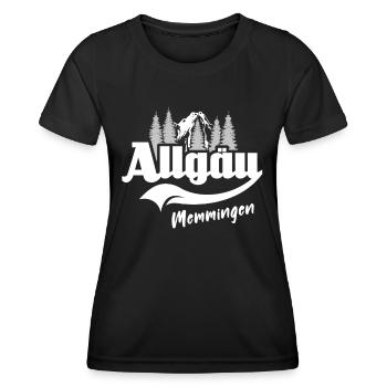 Allgäu Memmingen Allgäuer - Frauen Funktions-T-Shirt - Schwarz - Vorne - AI Model Female 172 light (172cm)