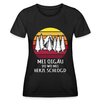 Allgäu Dialekt Allgäuisch Allgäuer - Frauen Funktions-T-Shirt - Schwarz - Vorne - AI Model Female 172 light (172cm)