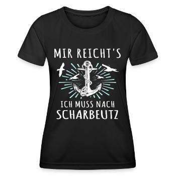Scharbeutz Ostsee Scharbeutzer Urlaub - Frauen Funktions-T-Shirt - Schwarz - Vorne - AI Model Female 172 light (172cm)