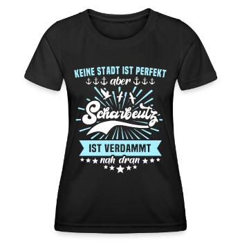 Scharbeutz Ostsee Scharbeutzer Urlaub - Frauen Funktions-T-Shirt - Schwarz - Vorne - AI Model Female 172 light (172cm)