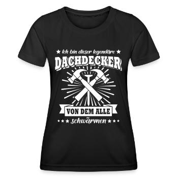 Dachdecker - Frauen Funktions-T-Shirt - Schwarz - Vorne - AI Model Female 172 light (172cm)