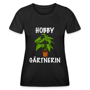 Hobby Gärtnerin das Frauen Garten Outfit - Frauen Funktions-T-Shirt - Schwarz - Vorne - AI Model Female 172 light (172cm)
