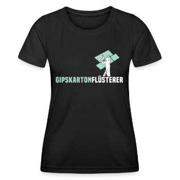 Trockenbauer Sprüche Trockenbau - Frauen Funktions-T-Shirt - Schwarz - Vorne - AI Model Female 172 light (172cm)
