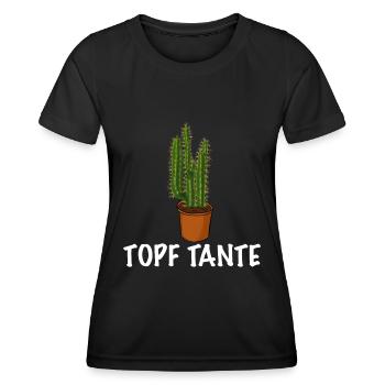 Gärtnerin Topf Tante lustiger Gärtner Spruch - Frauen Funktions-T-Shirt - Schwarz - Vorne - AI Model Female 172 light (172cm)