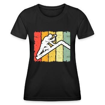 Roofing motif roofing ceilings - Women's Functional T-Shirt - black - Front - AI Model Female 172 light (172cm)
