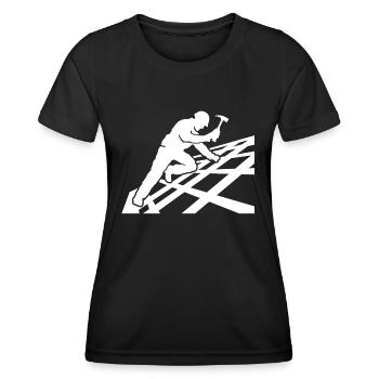Roofing motif roofing ceilings - Women's Functional T-Shirt - black - Front - AI Model Female 172 light (172cm)