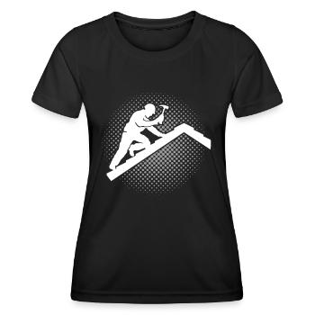Roofing motif roofing ceilings - Women's Functional T-Shirt - black - Front - AI Model Female 172 light (172cm)
