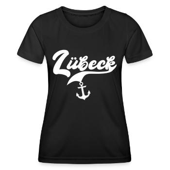 Lübeck Sprüche Hansestadt Luebeck - Frauen Funktions-T-Shirt - Schwarz - Vorne - AI Model Female 172 light (172cm)