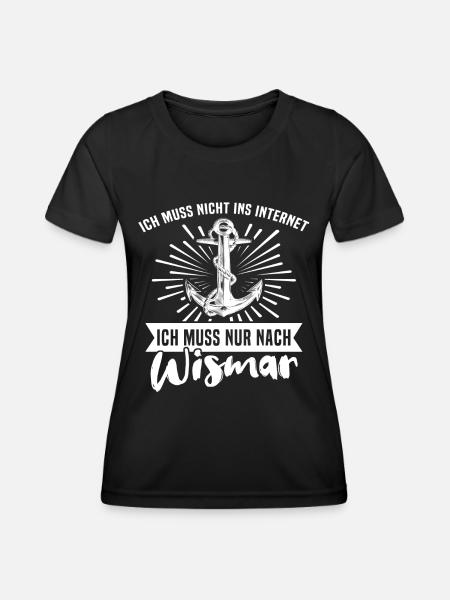 Wismar - Frauen Funktions-T-Shirt - Schwarz