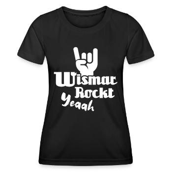 Stadt Wismar Sprüche Wismarer - Frauen Funktions-T-Shirt - Schwarz - Vorne - AI Model Female 172 light (172cm)