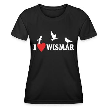I Love Wismar - Women's Functional T-Shirt - black - Front - AI Model Female 172 light (172cm)
