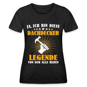 Dachdecker Beruf Dachdecken - Frauen Funktions-T-Shirt - Schwarz - Vorne - AI Model Female 172 light (172cm)