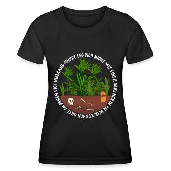Garten besser nie anlegen Garten Outfit - Frauen Funktions-T-Shirt - Schwarz - Vorne - AI Model Female 172 light (172cm)
