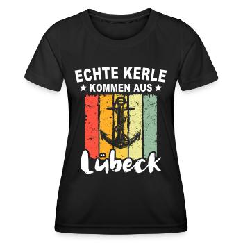 Lübeck Sprüche Hansestadt Luebeck - Frauen Funktions-T-Shirt - Schwarz - Vorne - AI Model Female 172 light (172cm)