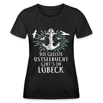 Lübeck Sprüche Hansestadt Luebeck - Frauen Funktions-T-Shirt - Schwarz - Vorne - AI Model Female 172 light (172cm)