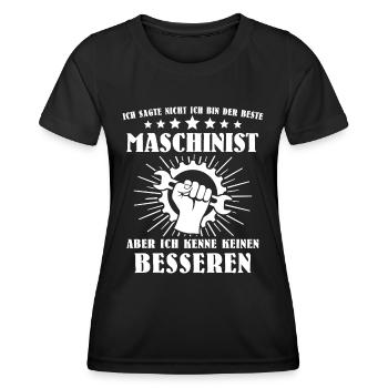 Maschinist - Frauen Funktions-T-Shirt - Schwarz - Vorne - AI Model Female 172 light (172cm)
