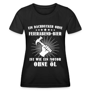 Dachdecker - Frauen Funktions-T-Shirt - Schwarz - Vorne - AI Model Female 172 light (172cm)