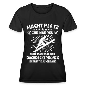 Dachdecker Dachdecken - Frauen Funktions-T-Shirt - Schwarz - Vorne - AI Model Female 172 light (172cm)