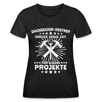 Dachdecker Dachdecken - Frauen Funktions-T-Shirt - Schwarz - Vorne - AI Model Female 172 light (172cm)