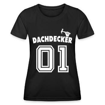 Dachdecker Dachspengler Dachklempner - Frauen Funktions-T-Shirt - Schwarz - Vorne - AI Model Female 172 light (172cm)