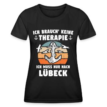 Lübeck Ostsee Lübecker Sprüche - Frauen Funktions-T-Shirt - Schwarz - Vorne - AI Model Female 172 light (172cm)