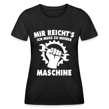 Maschinist - Frauen Funktions-T-Shirt - Schwarz - Vorne - AI Model Female 172 light (172cm)