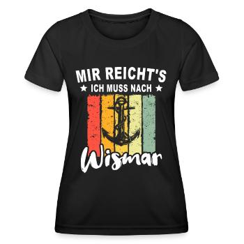 Wismar Urlaub Ostsee - Frauen Funktions-T-Shirt - Schwarz - Vorne - AI Model Female 172 light (172cm)
