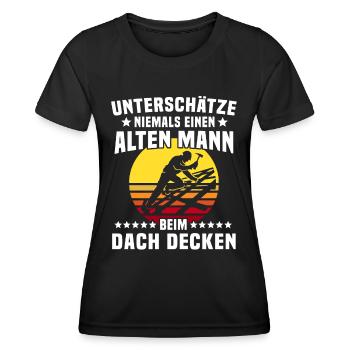 Dachdecker Dachspengler Dachklempner - Frauen Funktions-T-Shirt - Schwarz - Vorne - AI Model Female 172 light (172cm)
