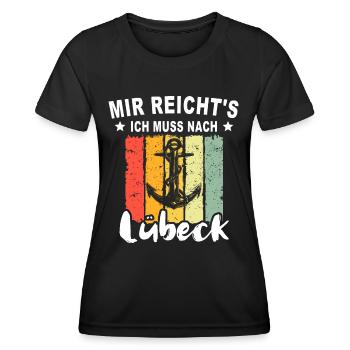 Lübeck Ostsee Sprüche Lübecker - Frauen Funktions-T-Shirt - Schwarz - Vorne - AI Model Female 172 light (172cm)